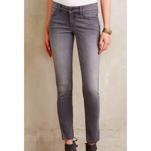 Level 99 NWT Anthropologie‎ Lily Skinny Straight Leg Jeans Storm Gray Size 27